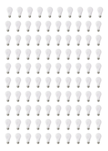 Kit 100 Lâmpadas Led Bulbo 9w 6500k Empalux Luz Branco-frio 127/220v