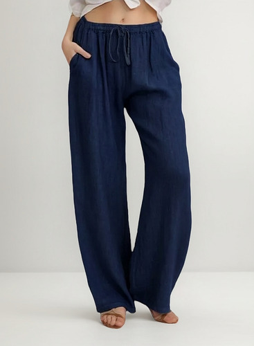 Pantalón Casual De Lino Y Algodón Sueltos Talla Grande2023