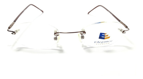 Imagen 3 de 3 de Lente Receta Montado Al Aire Elegance 2048 Brown Gafa