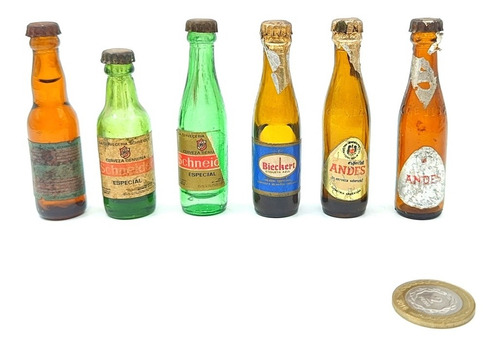 Botellitas Botellas Antiguas Cervezas Miniatura - Bar (Usado)