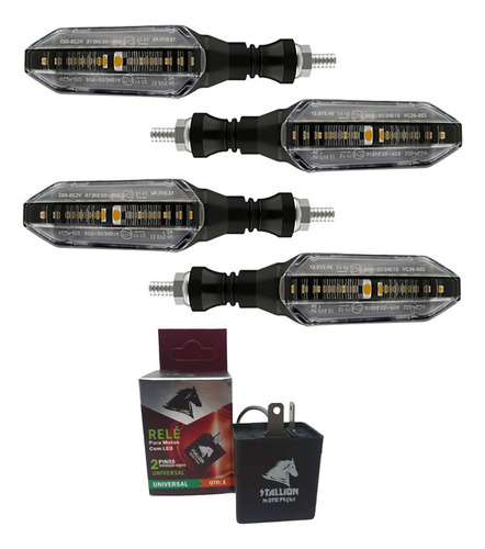 Kit Pisca Seta Led Honda Titan 150 2005 Com Rele