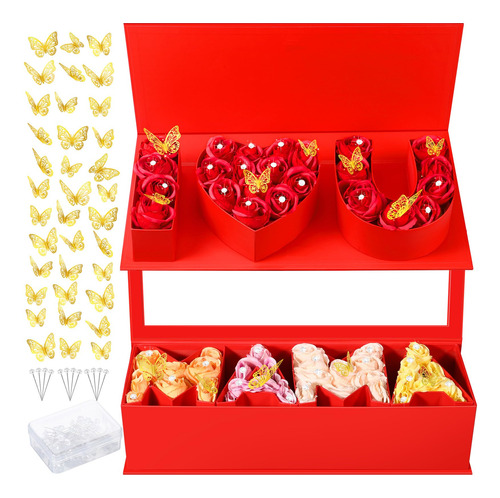 Cholemy Caja De Flores I Love You Mama Con Tapas Para Arregl