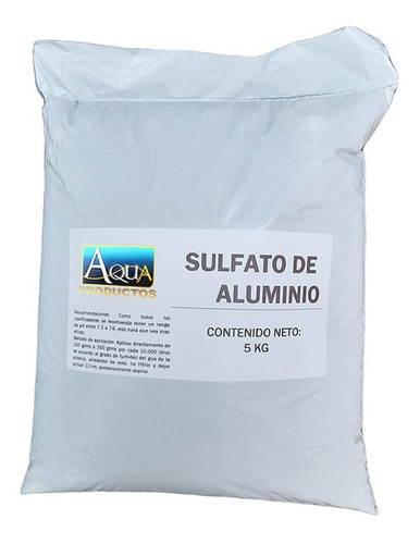 Sulfato De Aluminio 5 Kg Clarificador Elimina Agua Turbia
