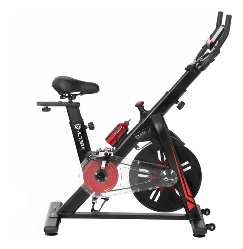 Bicicleta fija Altera ALBM-06A 8KG para spinning color negro y rojo