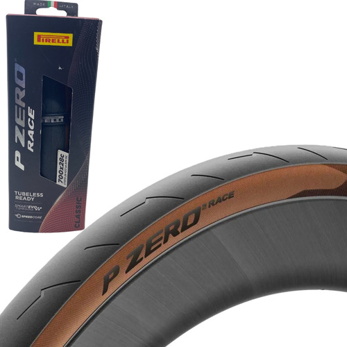 Llanta Pirelli P Zero Race Tlr Classic 700x28c Tubeless Color Negro/Café