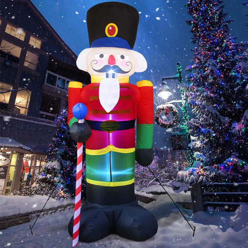 Soldado Cascanueces Inflable Navideño De 2,4 M