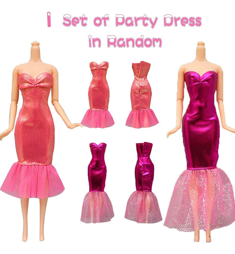 28 Pc Ropa Y Accesorios De Muñecas Hechas A Mano Para Barbie