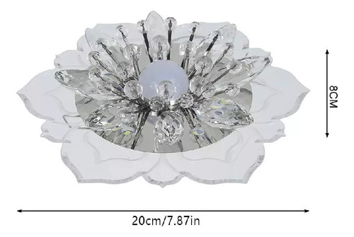 A For Lámpara De Techo Led De Cristal En Forma De Flor,