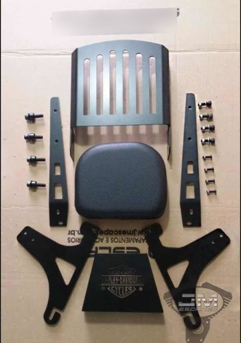 Sissy Bar Fixo Removível Destacável Harley Blackline Black