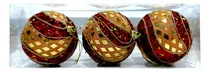Comprar Set De Bolas Navideñas Decorativas Rojas Y Doradas 8 Cm