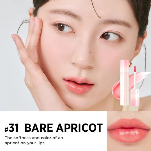 Rom&nd Juicy Lasting Tint com acabamento brilhante Cor #31 Bare Apricot