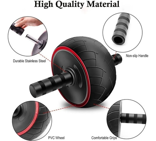 Imagen 2 de 7 de Rueda Ejercicios Abdominales Power Roller / Lhua Store