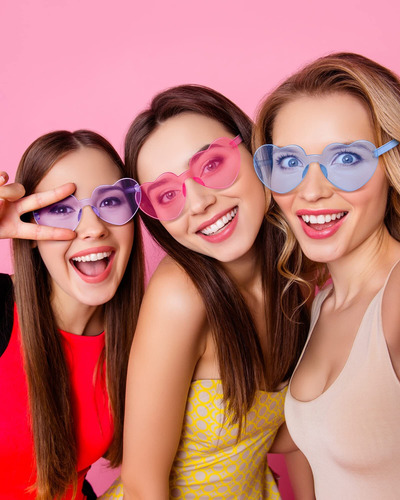 20 Pares De Gafas De Sol Sin Montura En Forma De Corazón