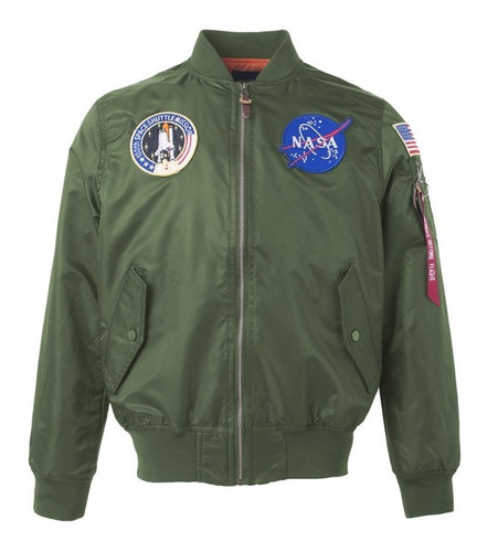 Chaqueta Corta Viento Piloto Bomber  Navy Vuelo Nasa + Envio