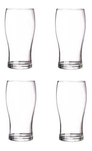 Vaso Set X 4 Cervecero  Vidrio Pinta Cerveza 540ml Diamond