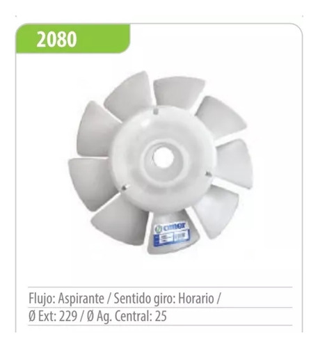 Paleta/helice Ventilador Para Fiat 600 Sentido Horario