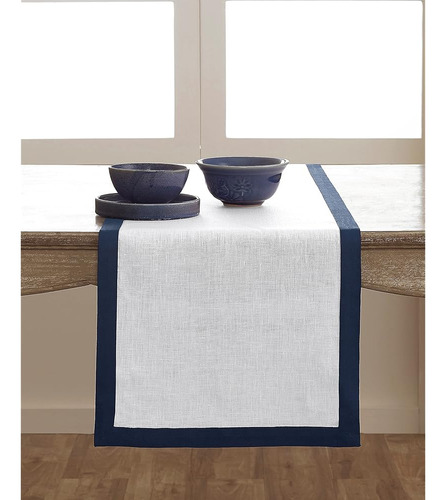 Solino Home Linen Table Runner 14 X 60 Pulgadas 100% Pure Li