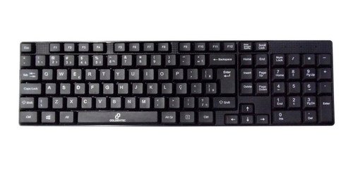 Teclado Slim Goldentec Abnt2 Gt850 Usb Preto 105 Teclas