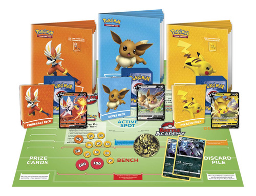 Academia De Batalha Cinderace Pikachu Eevee V Pokémon Tcg