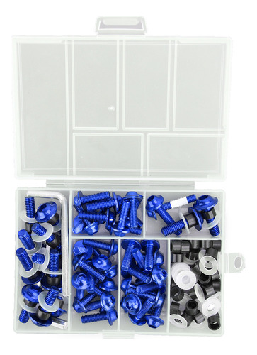 Kit De Tornillos Para Carenado De Moto 158, Color Azul