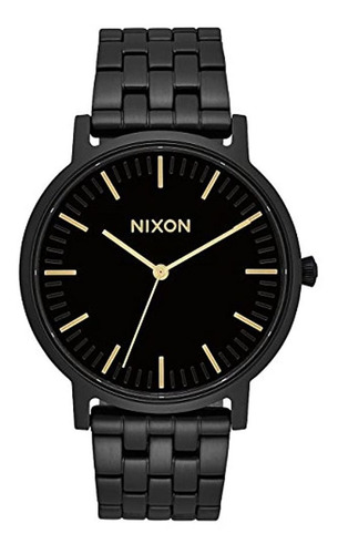 Nixon Porter Reloj Negro Y Dorado Color Negro Y Dorado