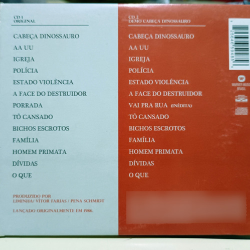 Cd Titãs - Cabeça De Dinossauro (ed Comemorativa 30 Anos) Estandar (Usado)