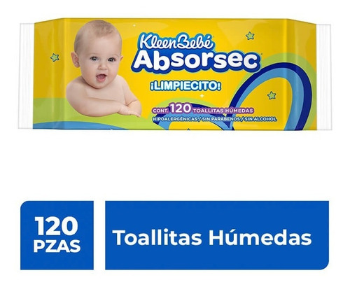 Toallas Humedas Kleenbebé Absorsec Limpiecito 120 Toallitas
