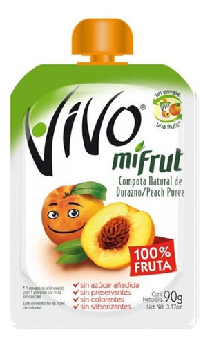 Compota Mifrut Vivo Durazno 90gr(6unidad)-super