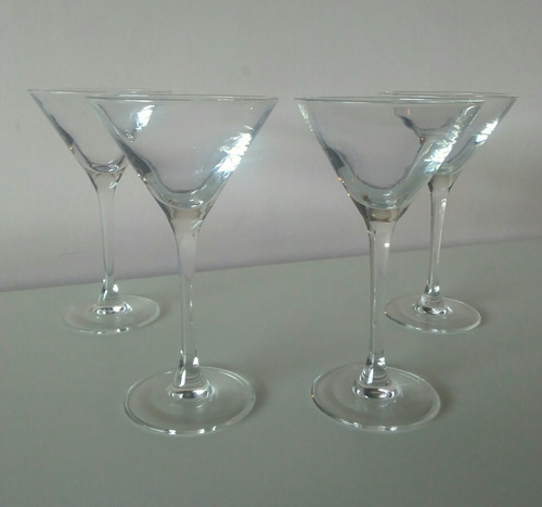 Copas De Cristal Para Martini Y Cocteles. Set De 4 Copas