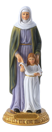 Escultura Católica De María Con Santa Ana, Beata, Cristo En