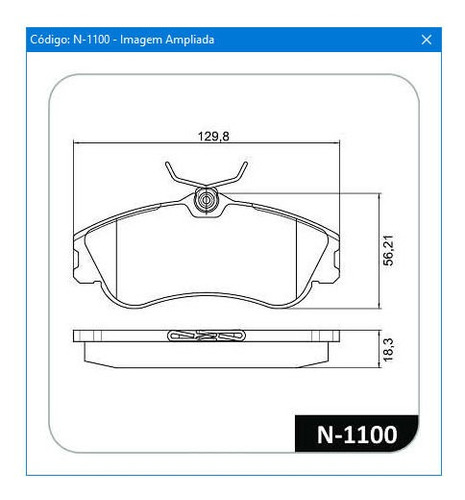 Pastilha De Freio - 022809 Citroen Berlingo Cobreq  N1100