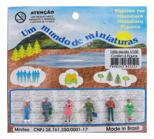 Figuras De Pessoas Para Maquetes 1/100 1606 Minitec 06 Peças