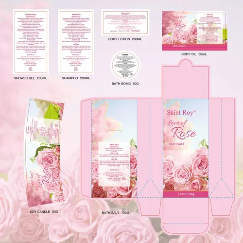 Set De Baño Saint Roy Mother Gift Para Mujer Con Aroma A Ros