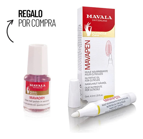 Set Mavala Aceite Para Cuticulas Mavapen 4,5ml + Mavadry 5 M