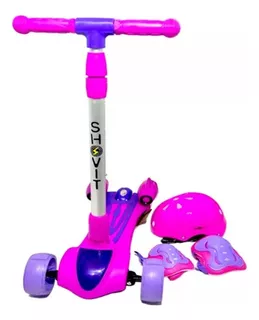 Scooter Para Niño Niña Musical Con Humo Y Set De Proteccion