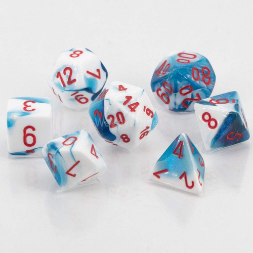 Dnd Juego De Dados-chessex D&d Dice-16mm Gemini Astral Azul,