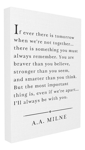 Stupell Industries I'll Always Be With You A.a. Milne Canvas
