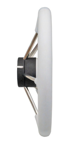 Rueda De Timón Uflex Inox Recubierta De Goma Blanca Ø 35 Cms
