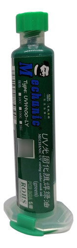 Resina Mechanic Verde Mascara Antisoldante Luz Uv 10cc 5pz
