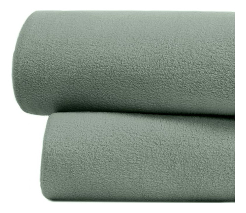 Frazada Manta Polar Danubio 1 Plazas Y 1/2 Verde Oscuro Liso
