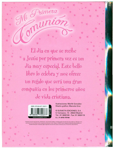 Mi Primera Comunión (ROSA), de Varios. Editorial Ediciones Suromex, tapa dura en español, 2022