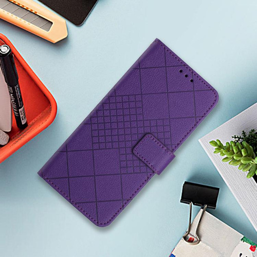 Funda Rhombic Grid Pu Para Tecno Camon 40 Pro 5g/tecno Spark 3