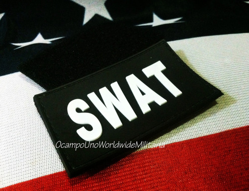 Us Special Weapons And Tactics Swat Black Hook Patch. Nuevo.