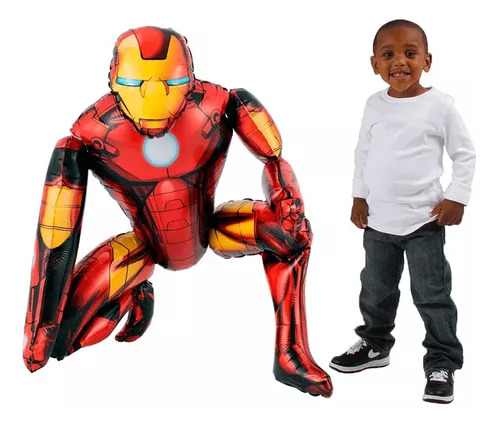 Globo Metalizado Grande Ironman Caminante 4d X 1 Uni