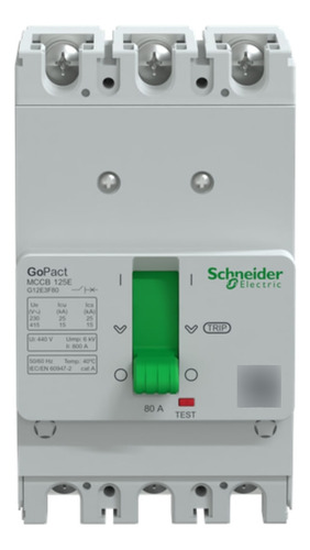 Disjuntor 3p Go Pact 80a 25ka/220v-15ka/380v Fixo G12e3f80 S