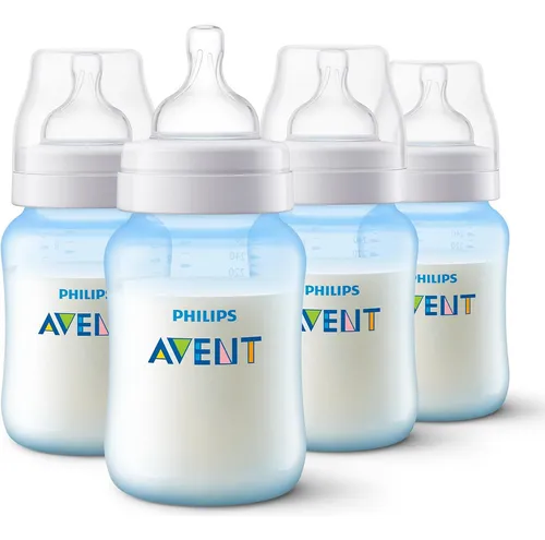 comprar 4 Pzs Biberones Anticolicos Philips Avent 9oz Azul Scy121\u002F20 Color Azul Claro Blue Edition