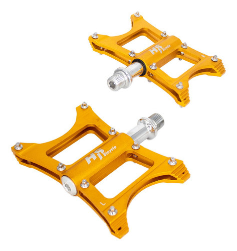 Pedales Para Bicicleta Bmx 1/2 Aluminio Naranja Alnc-2012 Hs