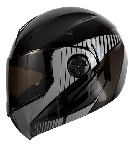 Casco Abatible Ich 3110 Trayform Ngrobrllnt Gris Visor Humo