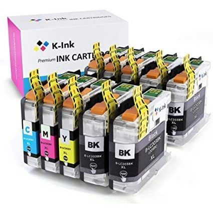 K-tinta Cartuchos De Reemplazo Compatible Para Brother Lc203