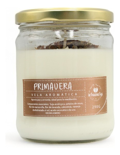 Vela Aromática De Soya.  Primavera. 290 G. 